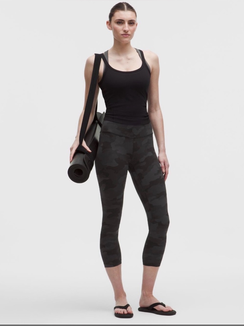Lululemon Black Camo Align Crop High Rise  21” Crop Leggings